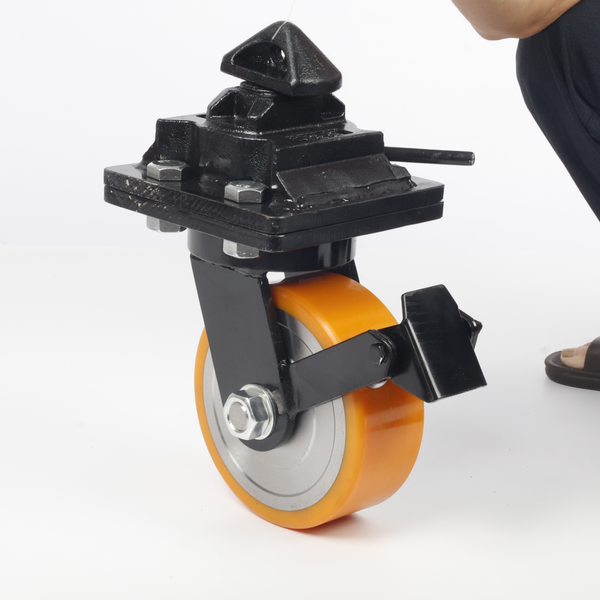 8" Super Heavy Duty ISO Shipping Container Caster Wheels With Directional Lock
