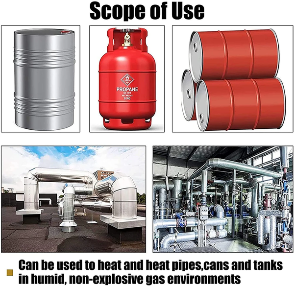 Electric Oil Drum Silicone Heating Belt Band Drum Heater Gas Tank Metal Barrel