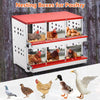 6 Hole Chicken Hen Coop Hutch Inside Outside Roll Away Lay Egg Nesting Box Metal