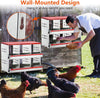 6 Hole Chicken Hen Coop Hutch Inside Outside Roll Away Lay Egg Nesting Box Metal