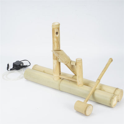 Bamboo Fountain with Pump Japanese Rocking Fountains Kit Bamboo Water Fountain