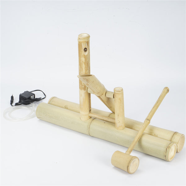 Bamboo Fountain with Pump Japanese Rocking Fountains Kit Bamboo Water Fountain