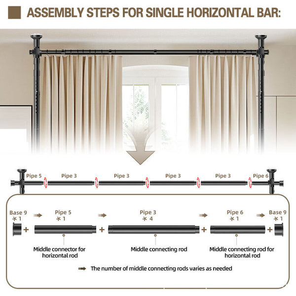 Room Divider Adjustable Privacy Screen Room Dividers Salons Beauty SPA 1.1-3m AU