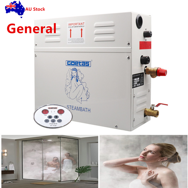 Steam Generator Machine Auto Drain Sauna Bath Shower Heating for Space 6-9 Cube