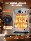 3-Tier Commercial Food Warmer Display 30-80℃ Hot Dog Pizza Showcase Cabinet 800W