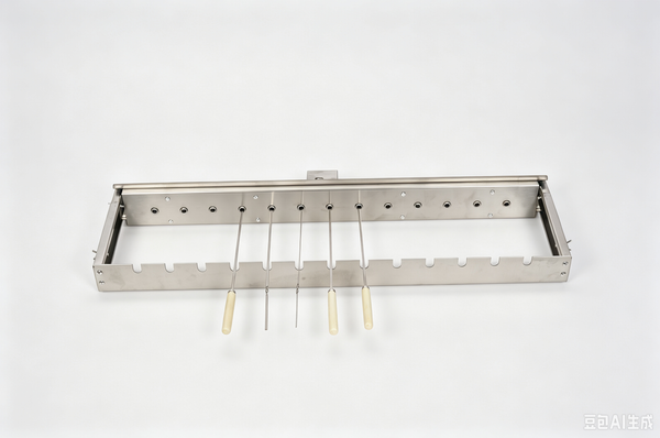 Electric Skewer Kabob Auto Rotating Rotisserie Grill Rack Adjustable Outdoor BBQ