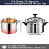 9L Pressure Cooker Explosion-Proof One Hand Locking 304 Stainless Steel Cooker