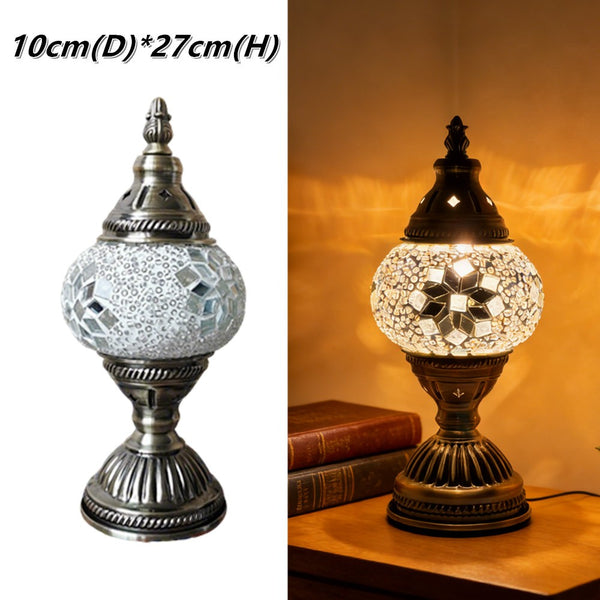 Handmade Turkish Mosaic Lamp Moroccan Glass Beside Lamp For Living Room Bedroom