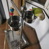 Adjustable Height Bird Perch Play Stand Parrot Playstand With Feeding Bowls