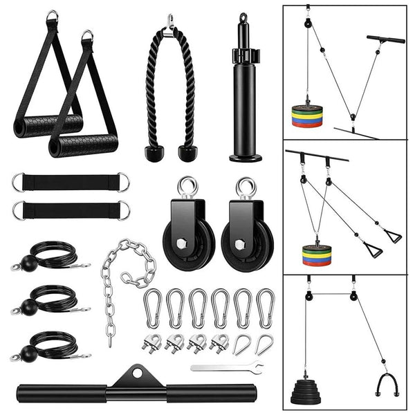 Pulley System Durable Cable Pulley Attachment for Home Gym Garage Gym Squat Rack
