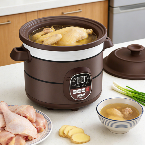 Slow Cooker 3.5L Electric Stew Pot Ceramic Inner for Soup Porridge Healthy Cook