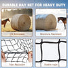 Knotless 5x5ft Round Bale Horses Hay Net 4cm Squares for Livestocks Slow Feeder