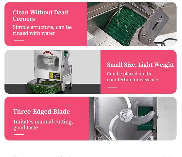 Electric Vegetable Slicer Scallion Chopping Machine Onion Segment Cutter 30kg/h