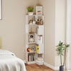 5 Tier Corner Bookshelf Open Display Bookcase for Study Office Books Organiser