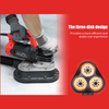 4"x3 Concrete Floor Grinder 3-Head 6 Speed Hand-held Smoothing Sander Polisher