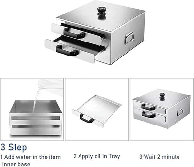 Cantonese Rice Noodle Rolls Machine,Double-layer Steamer Vermicelli Roll Steamer