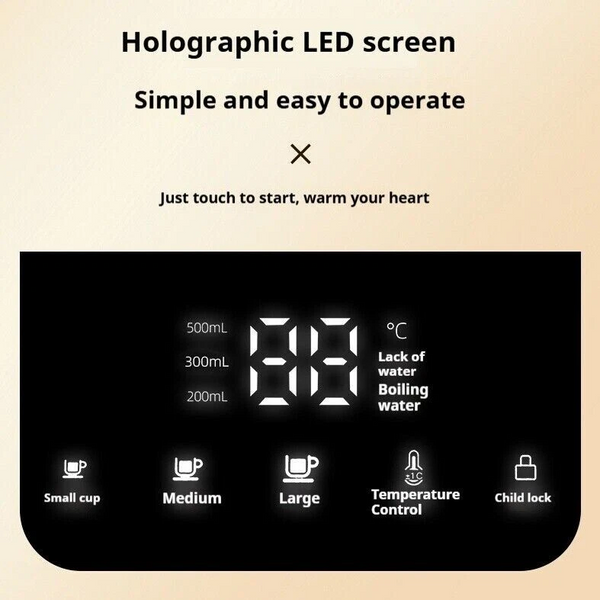 3s Fast Hot Water Dispenser 5 Gear Temperature Electric Water Boiler 3L 2000W