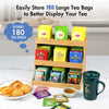 3 Layers Bamboo Tea Bag Caddy Box Storage 3 Layer Bamboo Tea Bag Organizer Boxes