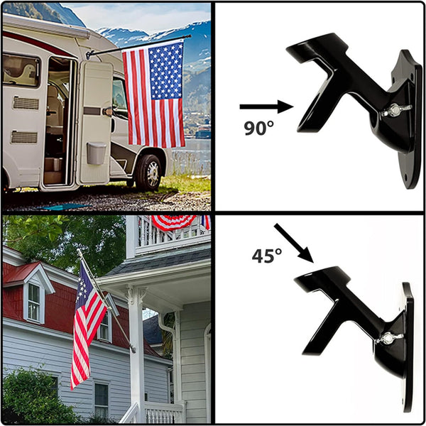 1.8M Telescopic Flag Pole Australian Flagpole Ball Flag Top Kit Holder Aluminum