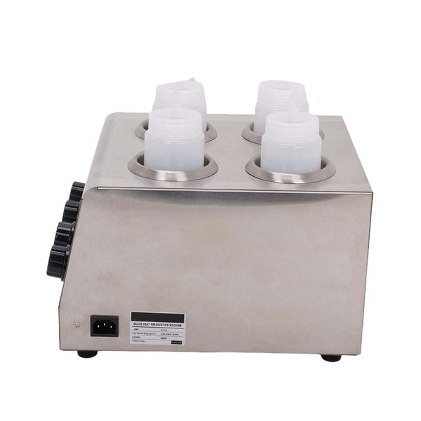 4Bottles Electric Sauce Warmer Dispenser Caramel Chocolate Sauce Melting Machine