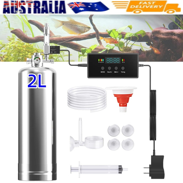 Aquarium Co2 Generator System New Upgraded Automatic Timing Motor Valve 2L AU