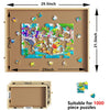 4-Drawer Puzzle Table Board 1000Pcs Wooden Puzzle Organizer Promote Parenthood