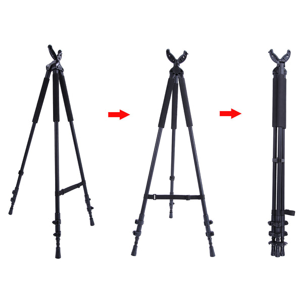90-180cm Gun Shooting Tripod Stick Telescopic Aluminum Hunting Accessory