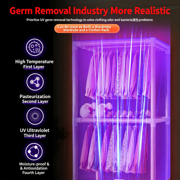 Clothes Dryer 2300W Drying Machine for Wet Laundry Three-Layer Warm Air Drying