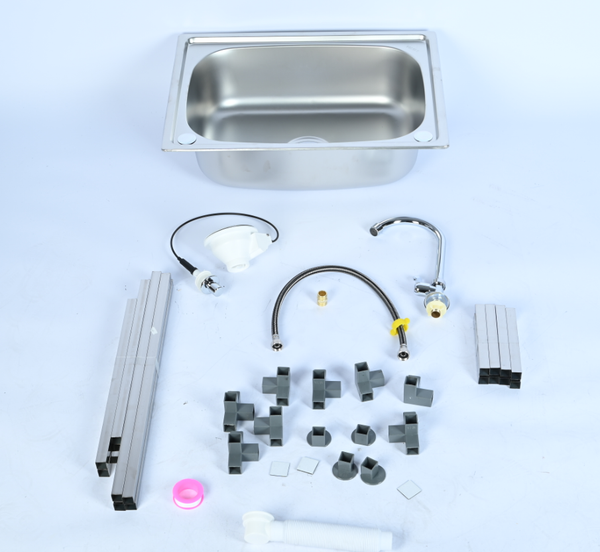 Commercial Floor Mop Sink with Drain Button Utility Sink Water Faucet Kits AU