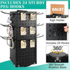 Metal Pegboard Display Rack Spinning Jewelry Earring Display Stand W/ 24x Hooks