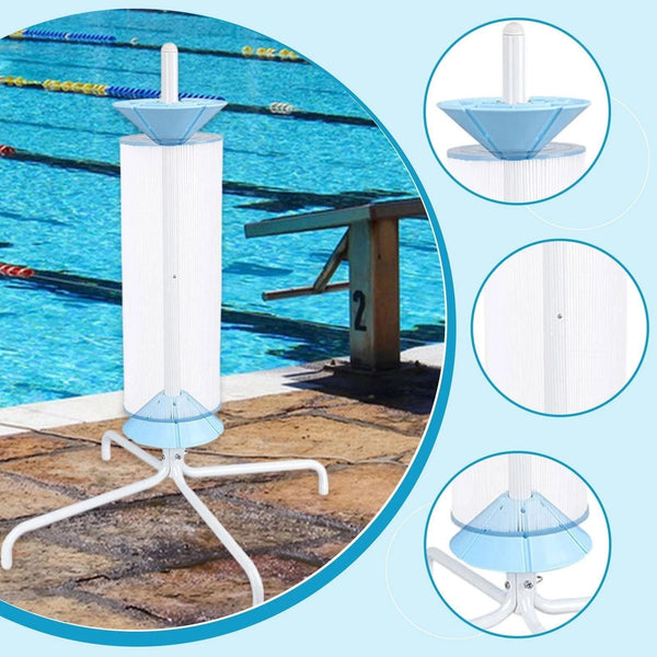 Pool Cartridge Filter Cleaning Stand Fits for 3/4/6Inch Swimming Pool Cartridges