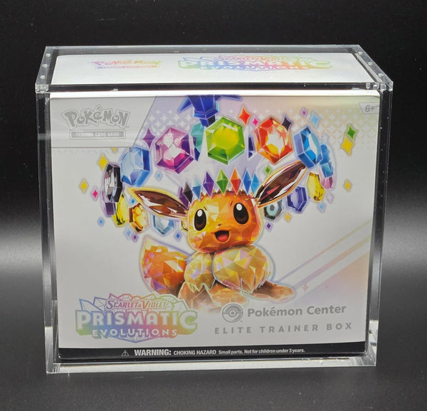 Premium Acrylic Display Case Pokemon Elite Trainer Box Booster Box Magnetic Lid