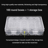 100pcs Coin Storage Box Case Capsules Holder Clear BOX 17/20/27/30mm(only box)
