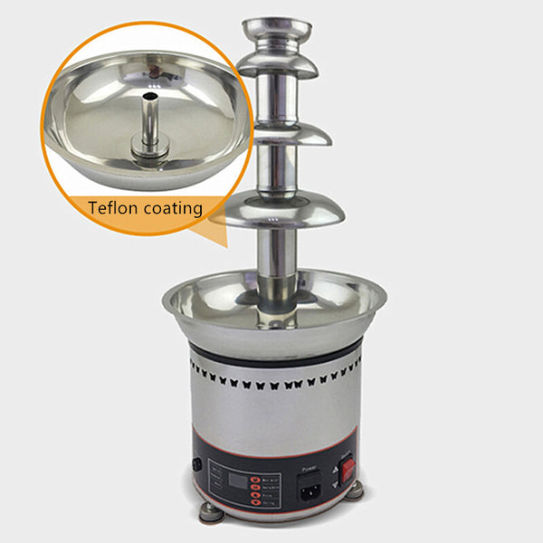 Chocolate Fountain 3.2L for Chocolate Cheese Hot Sauce Party Wedding 65cm Tall