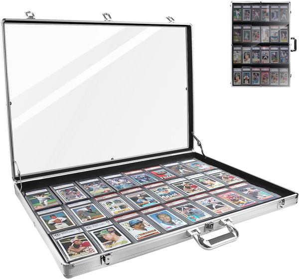 Card Show Display Case Aluminum Lockable Trading Card Display Case Wth Handle