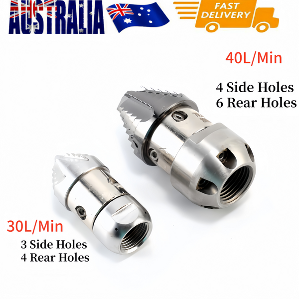 High Pressure Jetter Drain Nozzle 30/40 L/min Sewer Jetter Rotating Nozzle