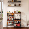 3-Tier Metal Wine Rack Wine Bottle Storage Shelf Display Cabinet for Home Bar AU