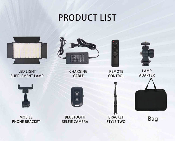 LED RGB Video Light Photo Studio Lamp Photography Panel Lighting w/1.6M Stand