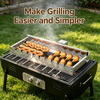 Electric Skewer Kabob Auto Rotating Rotisserie Grill Rack Adjustable Outdoor BBQ