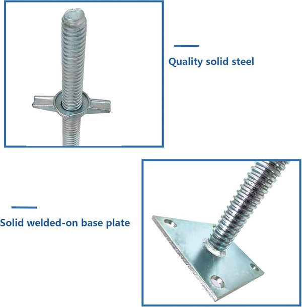 4 Pack Adjustable Leveling Jacks Feet 18/24" Baker-Style Scaffolding Equipment