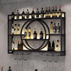 3-Tier Metal Wine Rack w/ LED Light Wine Bottle Shelf For Home Bar Display 1.2m