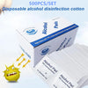 500PCS Alcohol Wipes Individually Wrapped with 75% Isopropyl Alcohol for Home