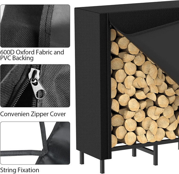Firewood Rack with Cover Log Holder Firewood Heavy Duty Wood Storage Outdoor AU