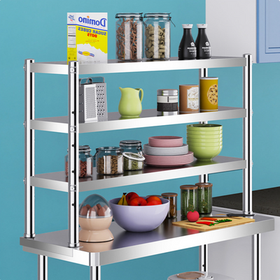3Tier Commercial Kitchen Overshelf bench Top Stainless Steel for Prep&Work Table