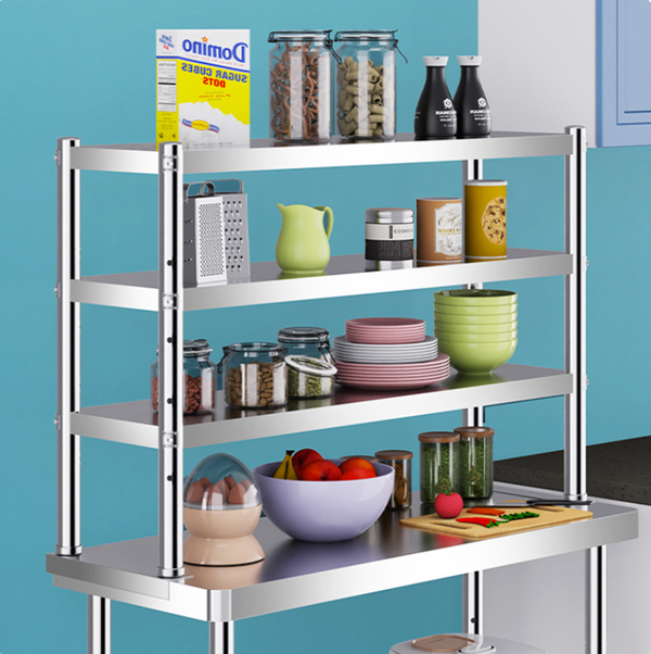 3Tier Commercial Kitchen Overshelf bench Top Stainless Steel for Prep&Work Table
