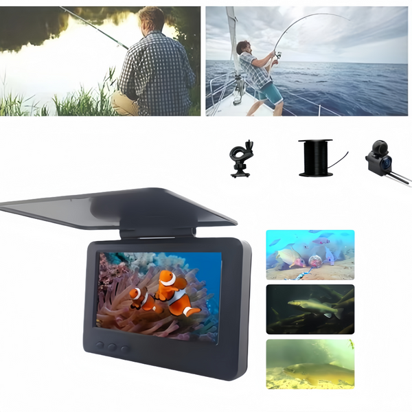 4.3" LCD Monitor Fish Finder Portable  Fishing Camera W/ 8 LED IR For Lake Sea
