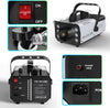 1500W RGB Fog Machine 6 Colorful LED Lights for Smoke Machine Indoor/Outdoor Use