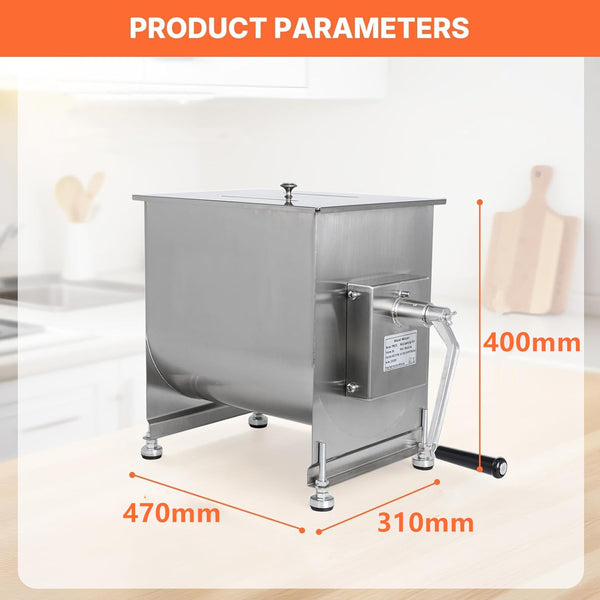 44lbs Manual Meat Mixer Meat Blender Grinding Machine Stainless Steel w/Lid AU