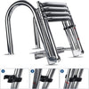 4 Steps Boat Ladder Telescoping Telescopic Yacht/Pontoon Ladder Boarding Ladder