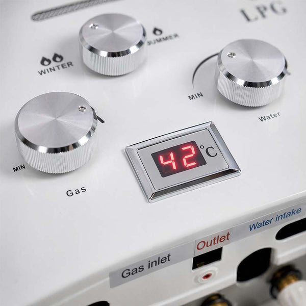 6L LPG Portable Tankless Water Heater Outdoor for RV Trips, Camping, Boat Cabins